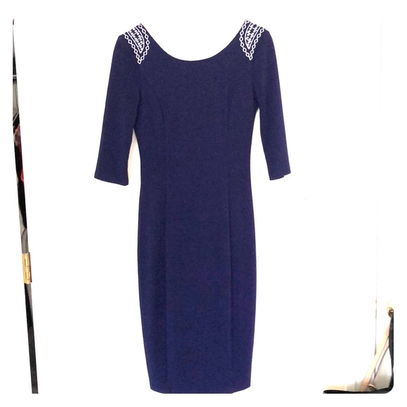 miami Dresses & Skirts - MIDI navy blue dress size medium